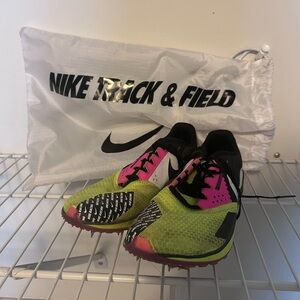 Nike Green and Pink Track Shoes